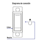 Placa armada con interruptor sencillo, línea Económica