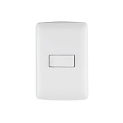 Placa armada 1 interruptor sencillo, blanco, línea Italiana
