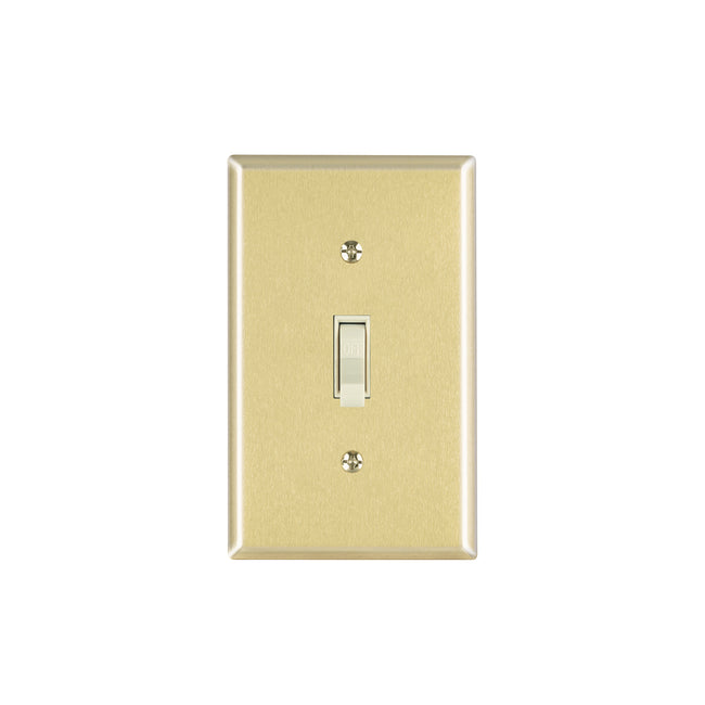 Placa armada interruptor sencillo, línea Standard, aluminio