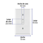 Placa armada interruptor sencillo, línea Standard, blanco