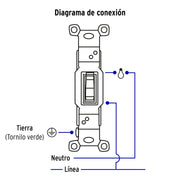 Placa armada interruptor sencillo, línea Standard, blanco