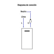 Placa armada 1 interruptor de 3vías, 1.5mód, Española,blanco
