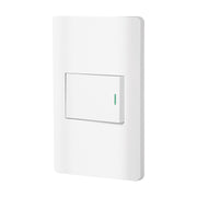 Placa armada blanca 1 interruptor de 3 vías 1.5 mód, Lisboa