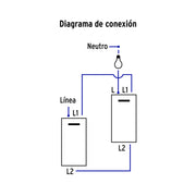 Placa armada negra 1 interruptor de 3 vías 1.5 mód, Lisboa