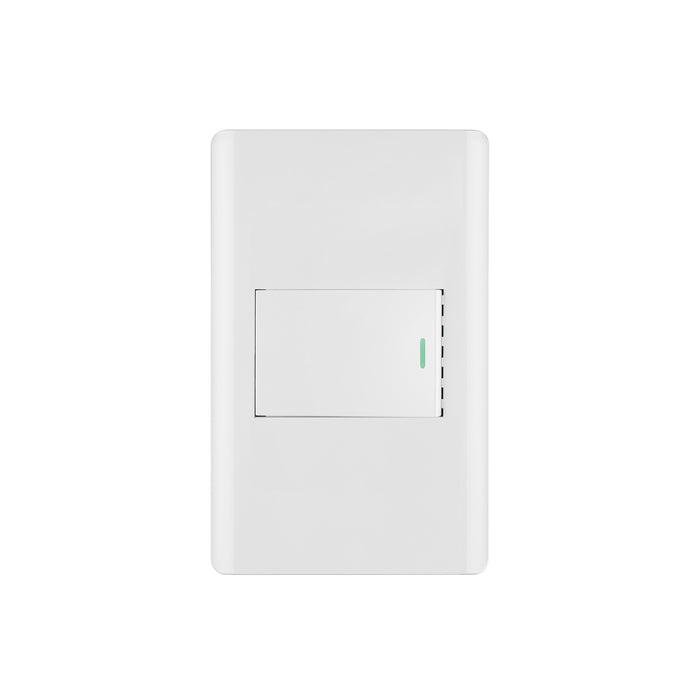 Placa armada blanca 1 interruptor 1.5 módulos, Lisboa
