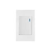 Placa armada 1 interruptor, 3 módulos, Española, blanco