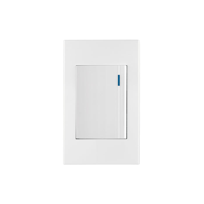 Placa armada 1 interruptor, 3 módulos, Española, blanco