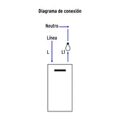 Placa armada 1 interruptor, 3 módulos, Española, blanco
