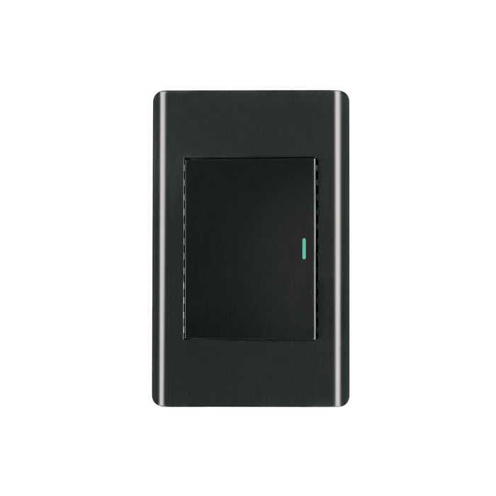 Placa armada negra 1 interruptor 3 módulos, Lisboa, VOLTECK