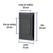 Placa armada negra 1 interruptor 3 módulos, Lisboa, VOLTECK