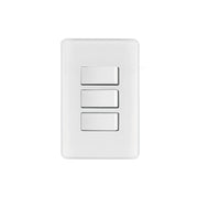 Placa armada con 3 interruptores sencillos, VOLTECK BASIC