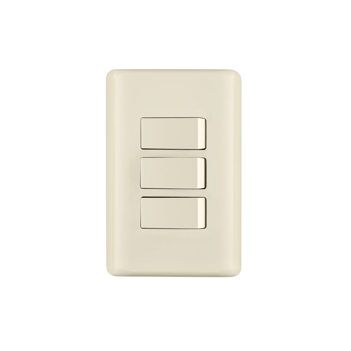 Placa armada 3 interruptores, marfil, VOLTECK
