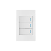 Placa armada 3 interruptores, 1 módulo, Española, blanco
