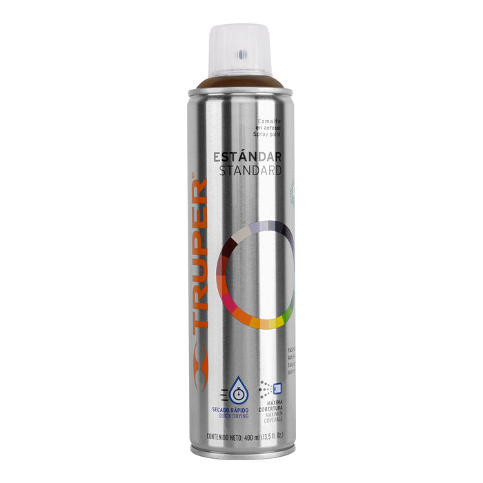 Pintura aerosol café anodizado, bote esbelto 400 ml, TRUPER