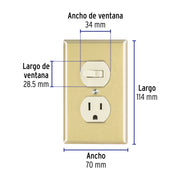 Placa armada interruptor y contacto, línea Standard,aluminio