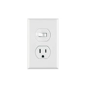 Placa armada interruptor y contacto, línea Standard, blanco