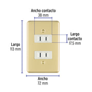 Placa armada 2 contactos polarizados línea Económica