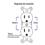 Placa armada 2 contactos polarizados,línea Standard,aluminio