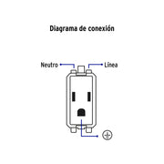 Placa armada 3 contactos aterrizados, marfil, VOLTECK