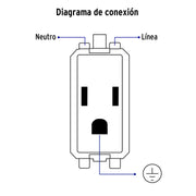 Placa armada con 3 contactos, VOLTECK BASIC