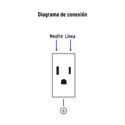 Placa armada negra 3 contactos 1 módulo, Lisboa, VOLTECK