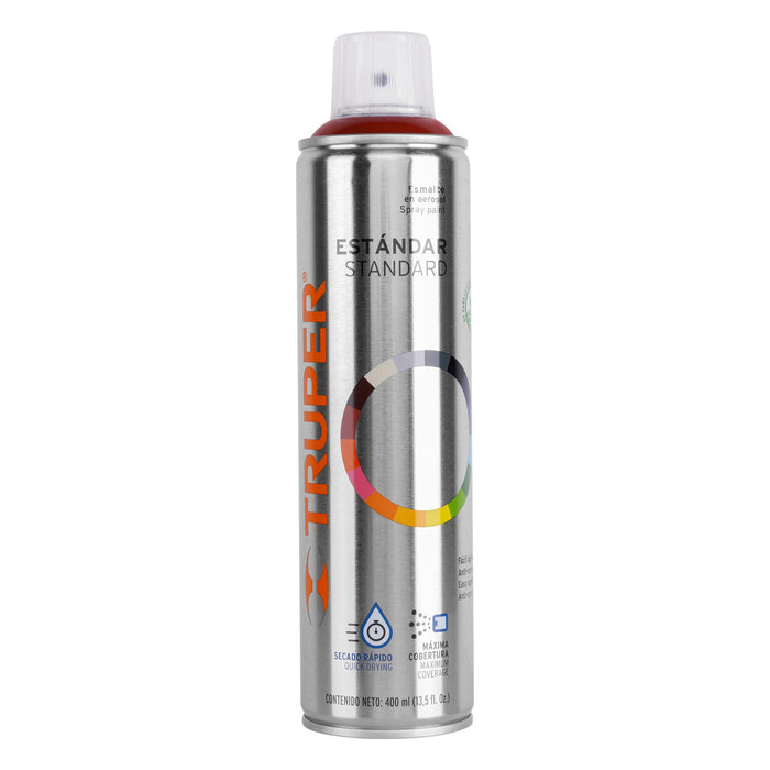 Pintura aerosol guinda, bote esbelto 400 ml, TRUPER