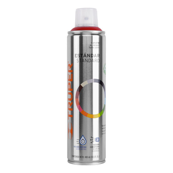 Pintura aerosol rojo, bote esbelto 400 ml, TRUPER