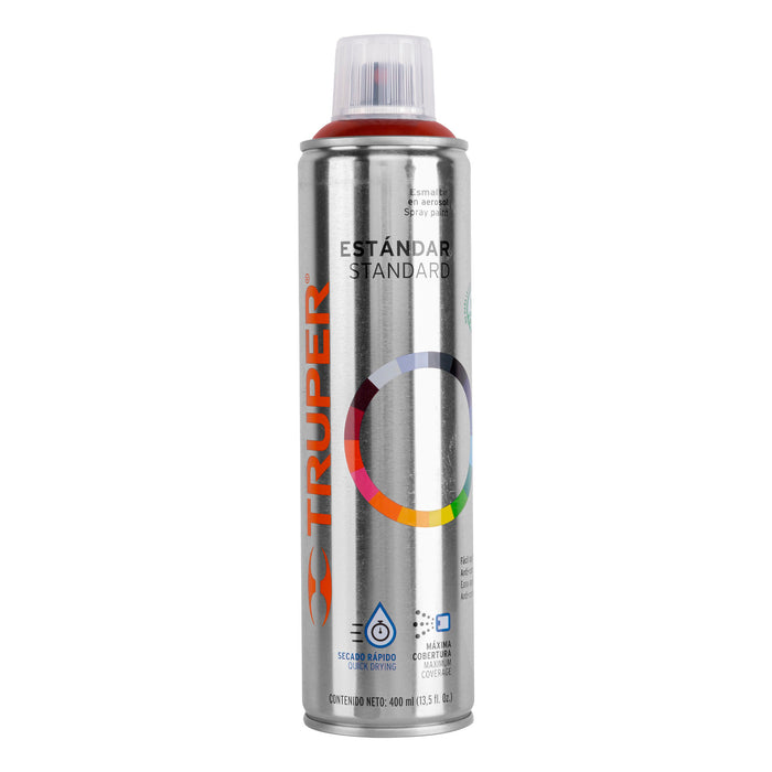 Pintura aerosol rojo taxi, bote esbelto 400 ml, TRUPER
