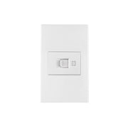 Placa armada 1 toma para teléfono, 1.5 mod, Española, blanco