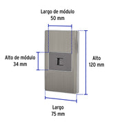 Placa armada acero inox 1 toma para teléfono 1.5 mód, Lisboa