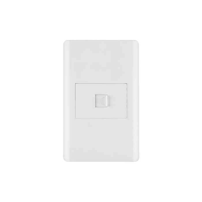 Placa armada blanca 1 toma para teléfono 1.5 mód, Lisboa
