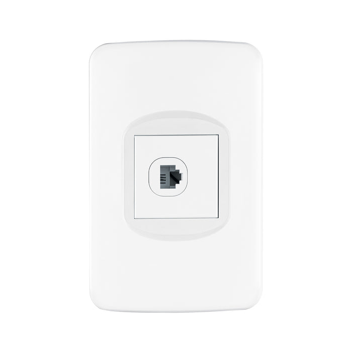 Placa armada 1 toma para teléfono 1.5 módulos, Toledo