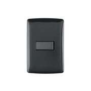 Placa armada con timbre, negro, línea Italiana, VOLTECK