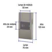 Placa armada acero 1 interruptor de timbre 1.5 mód, Lisboa