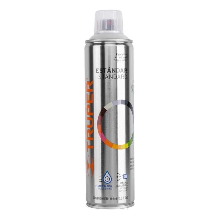 Pintura aerosol transparente mate, bote esbelto 400ml,TRUPER