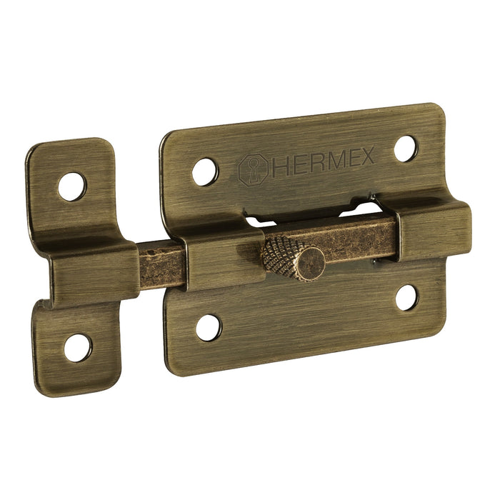 Pasador de barra plana 2', latón antiguo, HERMEX
