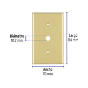 Placa para atenuador, de aluminio, línea Standard, VOLTECK