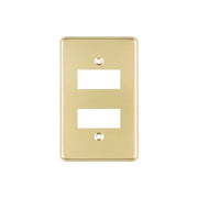 Placa 2 módulos, de aluminio, línea Económica, VOLTECK