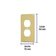 Placa dúplex de aluminio, línea Standard, VOLTECK