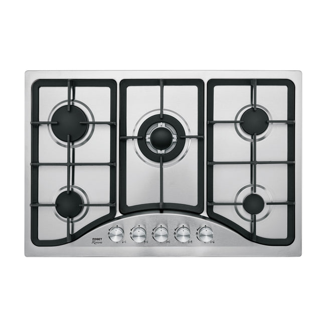 Parrilla gas empotrable 75cm, 5 quem, acero inox, RIVIERA