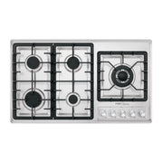Parrilla gas empotrable 90cm, 5 quem, lateral, inox, RIVIERA