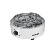 Parrilla eléctrica red. 1 quemador espiral, blanca, VOLTECK