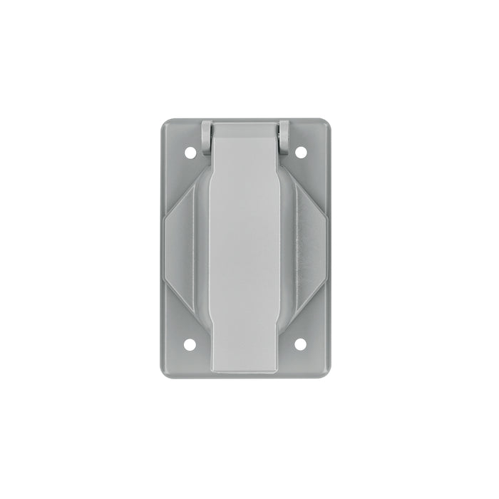 Placa tipo FS con cubierta, sencilla, sobreponer, VOLTECK