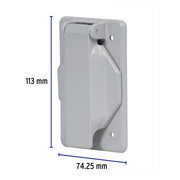 Placa tipo FS con cubierta, sencilla, sobreponer, VOLTECK