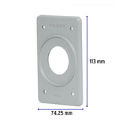 Placa para intemperie tipo FS, sencilla, de sobreponer