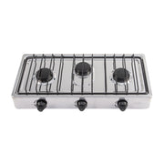 Parrilla de gas de sobreponer 3 quemadores, inox, FOSET