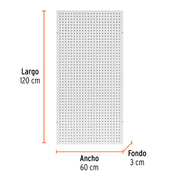 Panel perfocel 60 x 120 cm, TRUPER