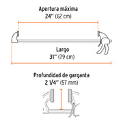 Prensa con ajuste rápido 24'