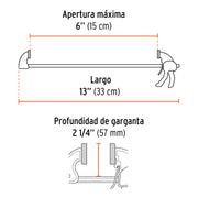 Prensa de ajuste rápido de 6'con cuerpo de nylon, TRUPER