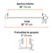 Prensa con ajuste rápido 30', uso rudo, TRUPER EXPERT
